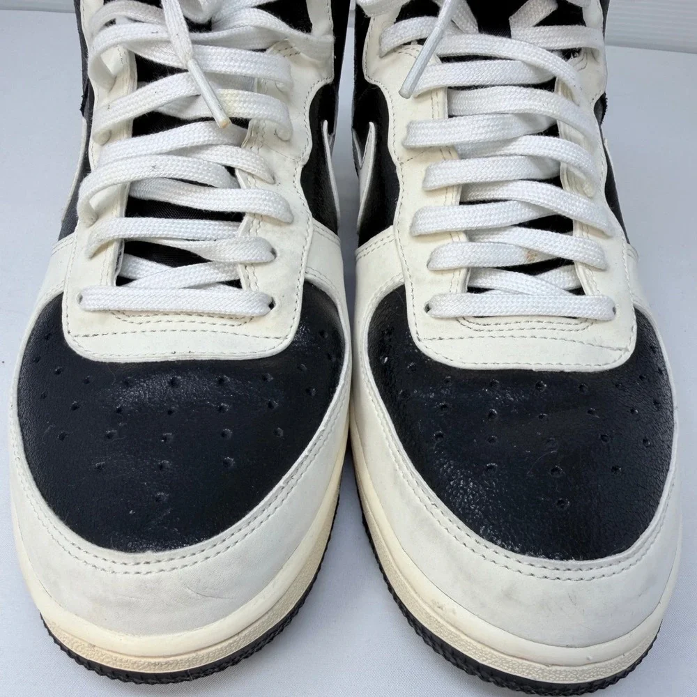 Nike Air AF1-Light High Top Sneakers Womens Black White Athletic Shoes